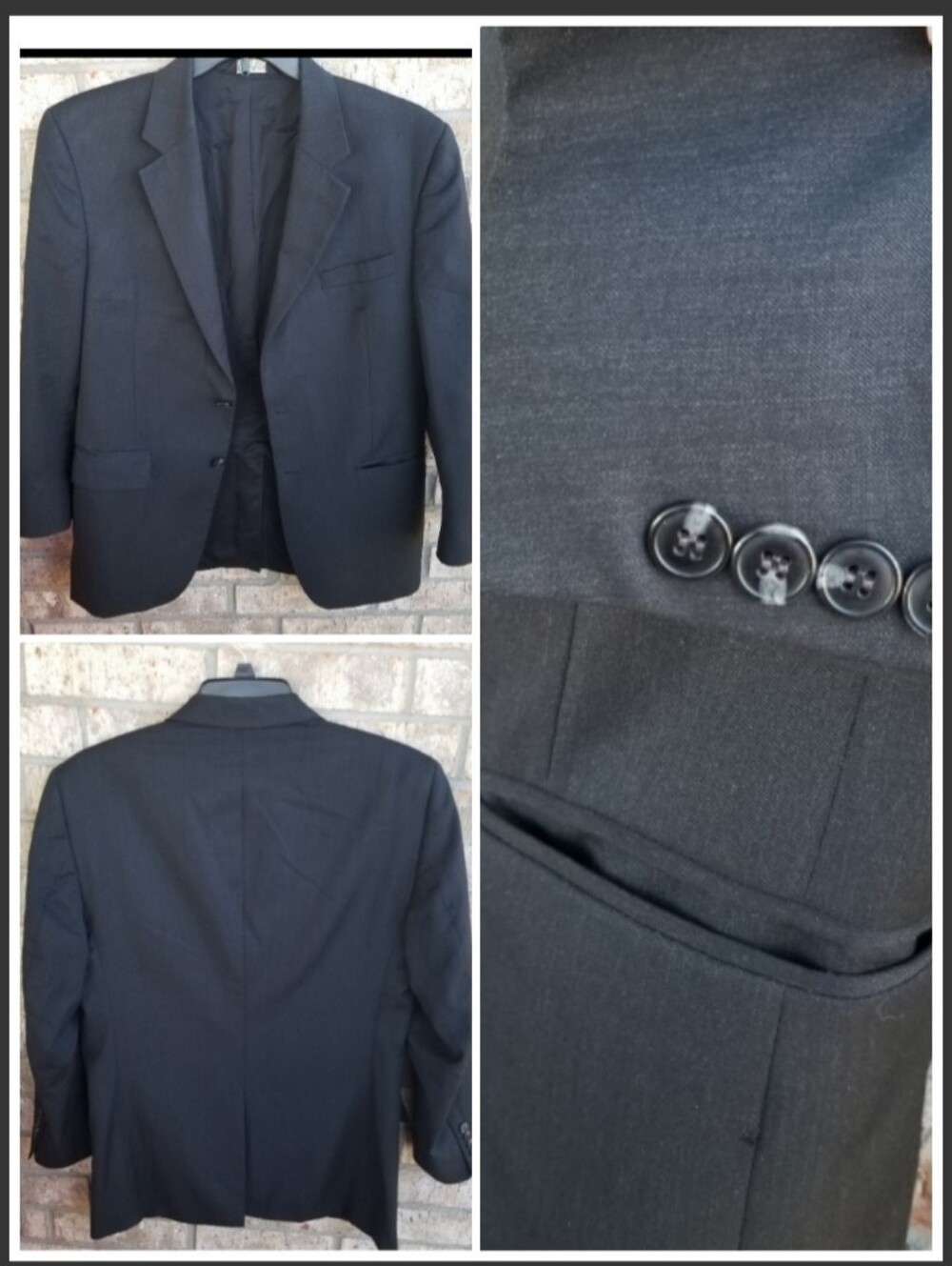 JosABank (39R) BLACK Traveler Collection Men Blazer Coat SUIT Jacket *READ*